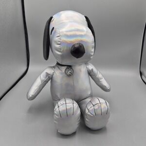 Peanuts 75th Anniversary Snoopy Silver Plush Toy - Brand‎ New